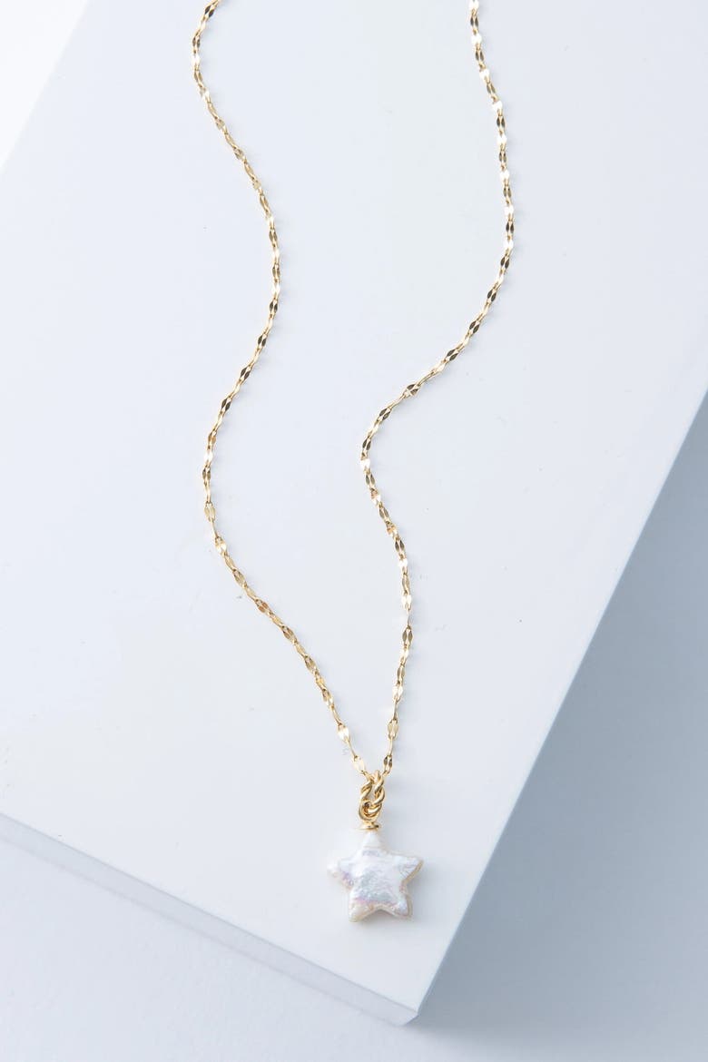 Shooting Star Necklace, Main, color, Gold