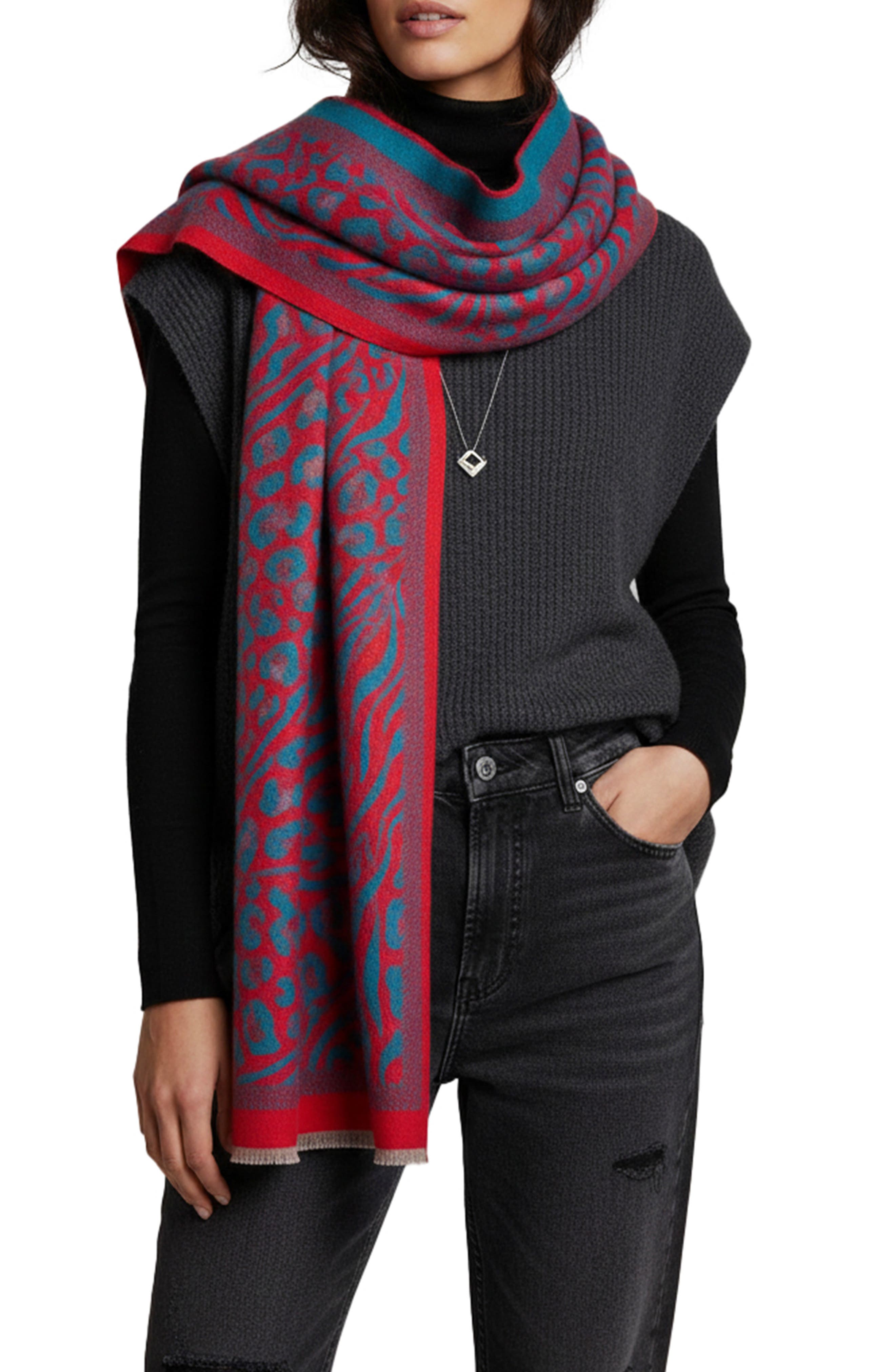 SAACHI Bold Mixed Animal Print Scarf
