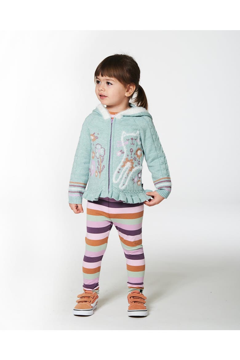 Baby Girl's Jersey Leggings Multicolor Stripe, Alternate, color, Mutlicolor Stripe