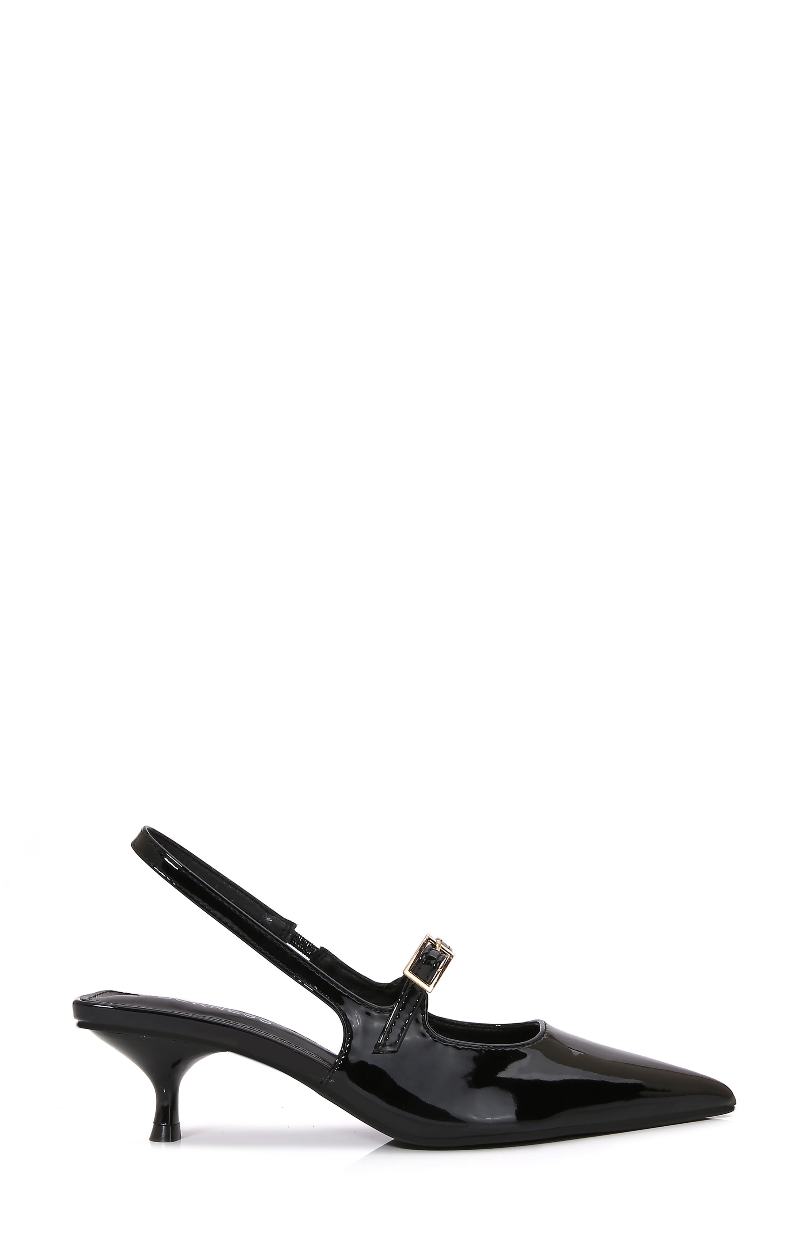 BERNESS Corrie Kitten Heel Slingback Pump, Alternate, color, Black