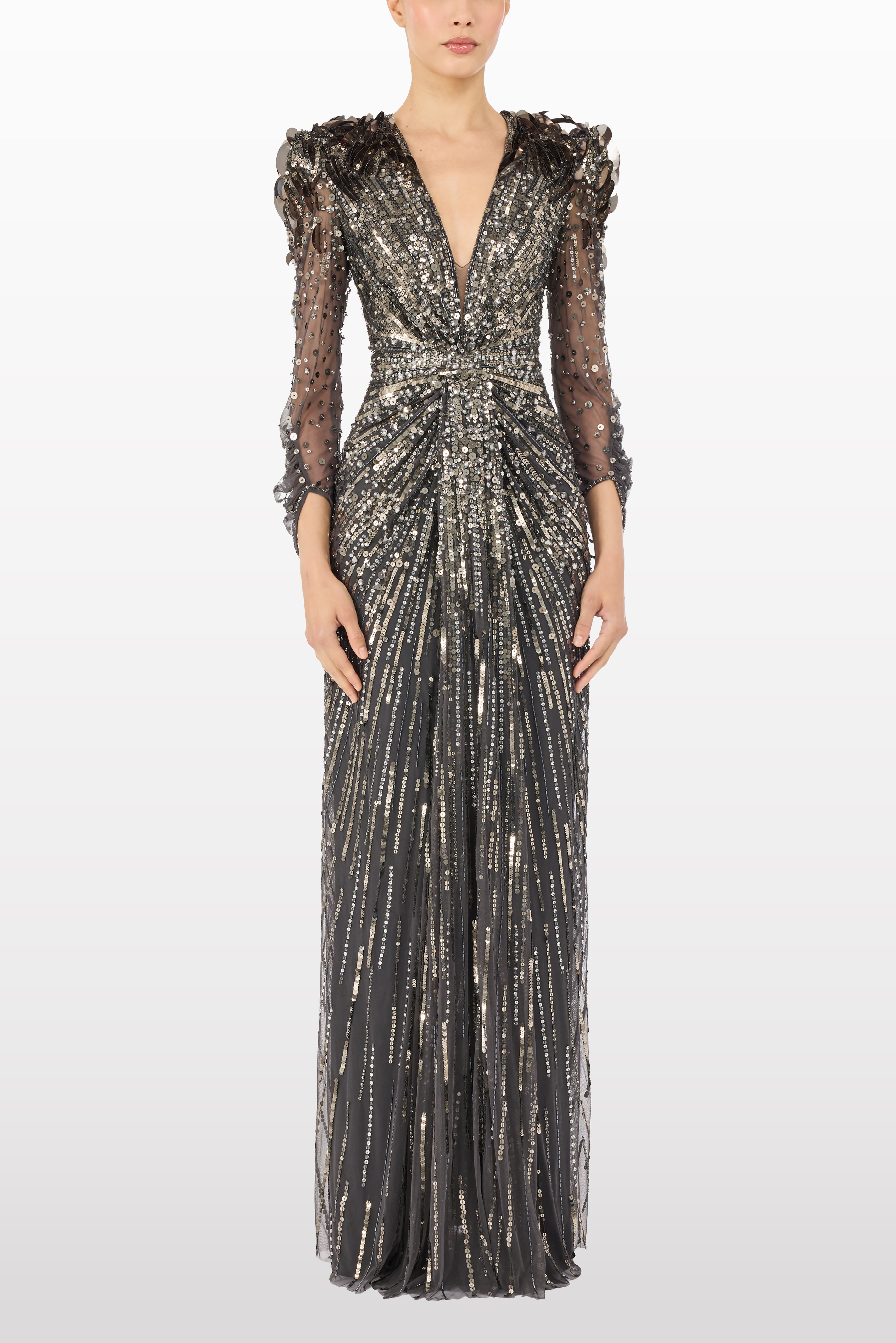 Xenia Sequin-Embellished Maxi Dress - image 2