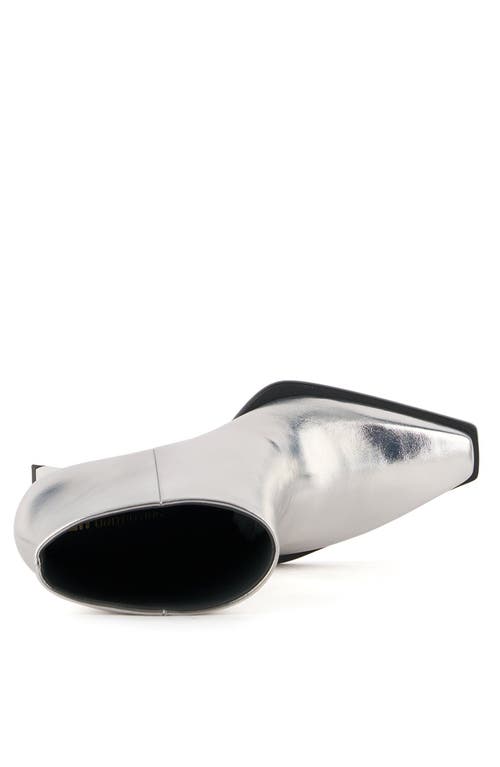 United Nude Rockit Pull On Bootie In Silver