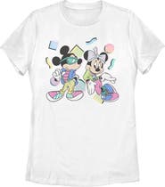 Mickey & Friends Women's Mickey & Friends '80s Minnie and Mickey Mouse Graphic T-Shirt