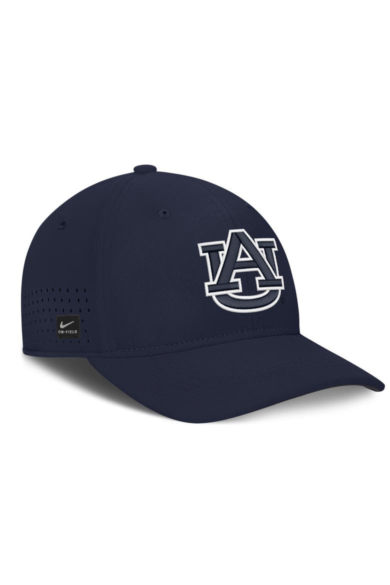 Men's Nike  Navy Auburn Tigers 2026 Sideline Practice AeroBill SwooshFlex Dri-FIT Hat, Alternate, color, Navy