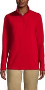 Lands' End School Uniform Young  Lightweight Fleece Quarter Zip Pullover