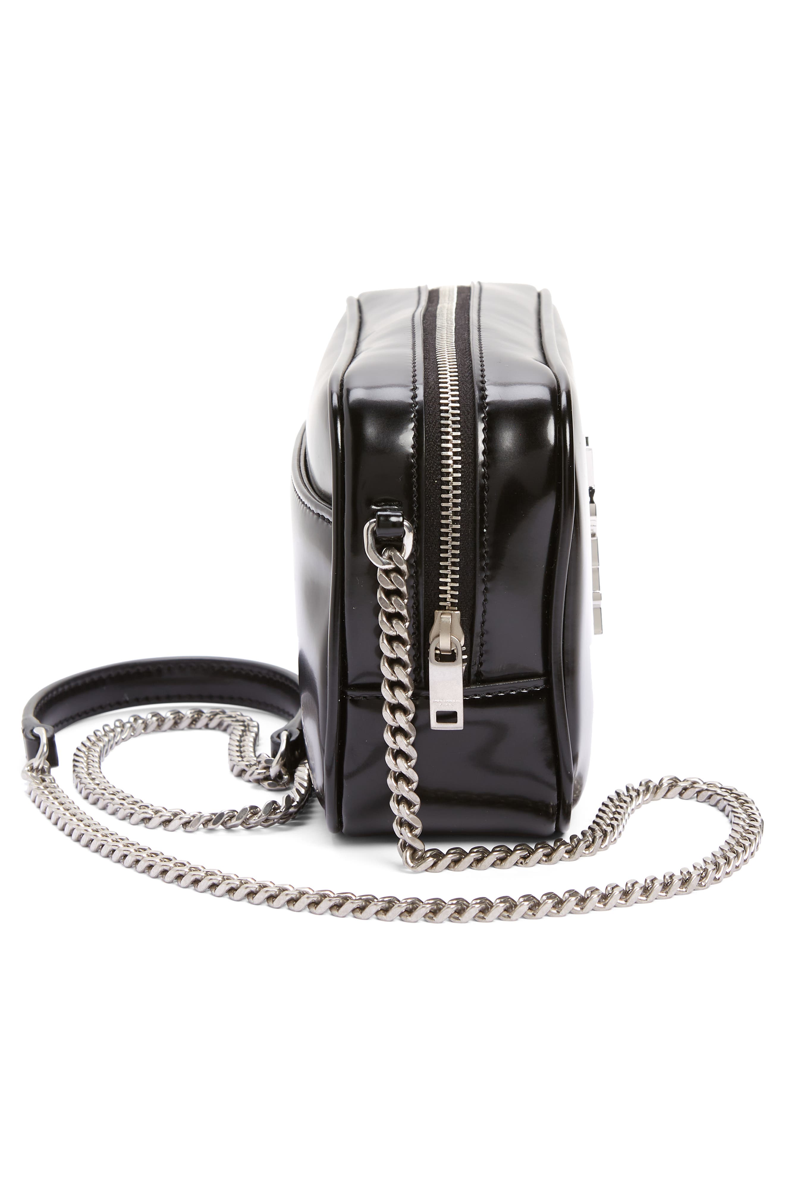 Saint Laurent Mini Lou Faux Leather Camera Bag, Alternate, color, 