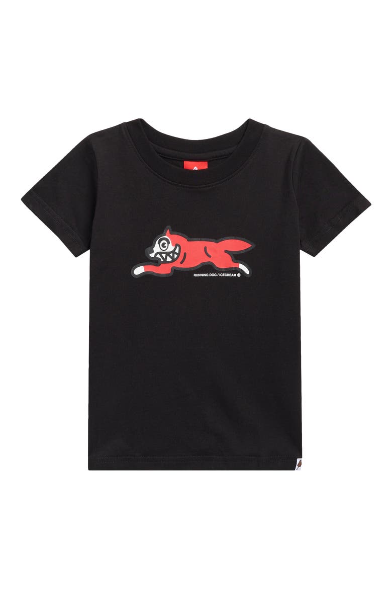 Kids' Running Dog Cotton Graphic T-Shirt, Main, color, BLACK