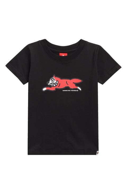 Kids' Running Dog Cotton Graphic T-Shirt