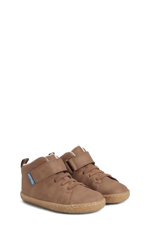 Hopfrög Kids Kids' Smart Walker High Top Sneaker In Brown Oak