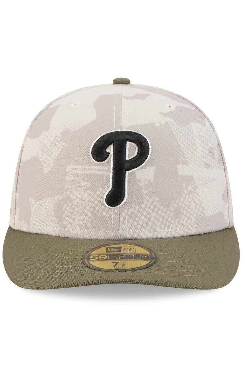 New Era Men's New Era Light Beige/Olive Philadelphia Phillies 2025 Armed Forces Day 59FIFTY Fitted Hat, Alternate, color, Light Beige