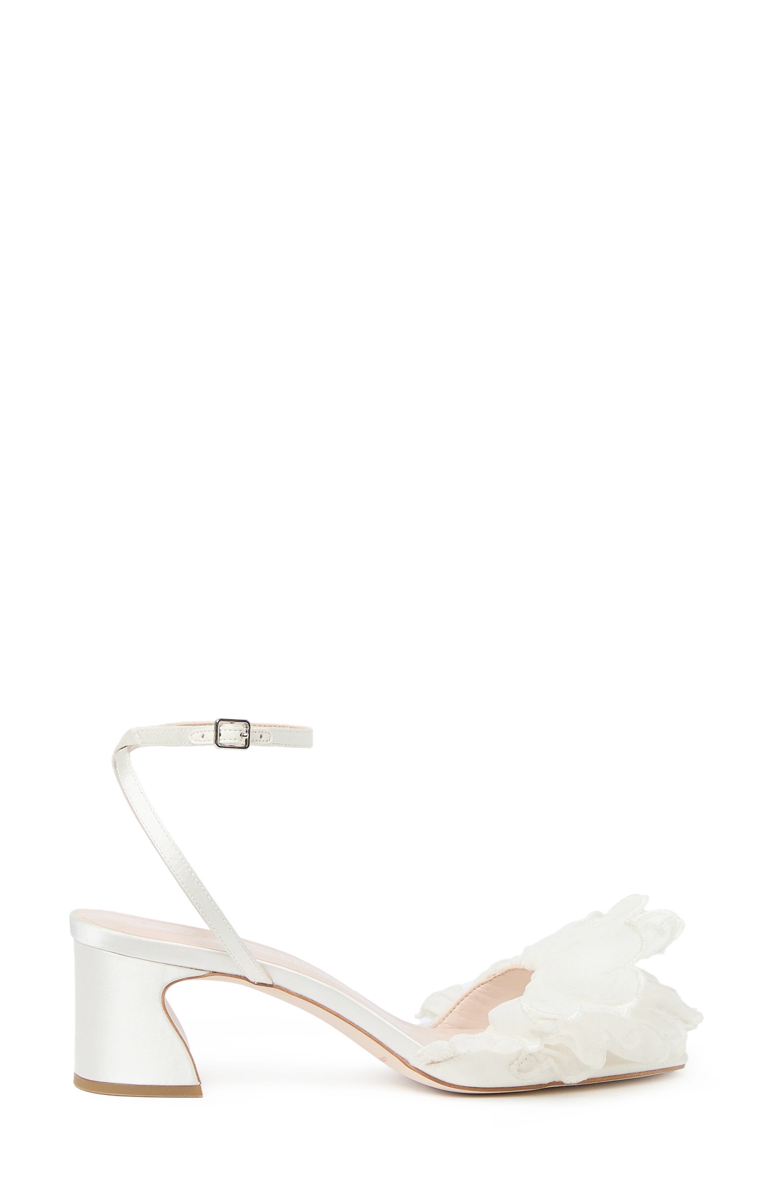 Loeffler Randall Aria Scalloped Ruffle Sandal, Alternate, color, Pearl