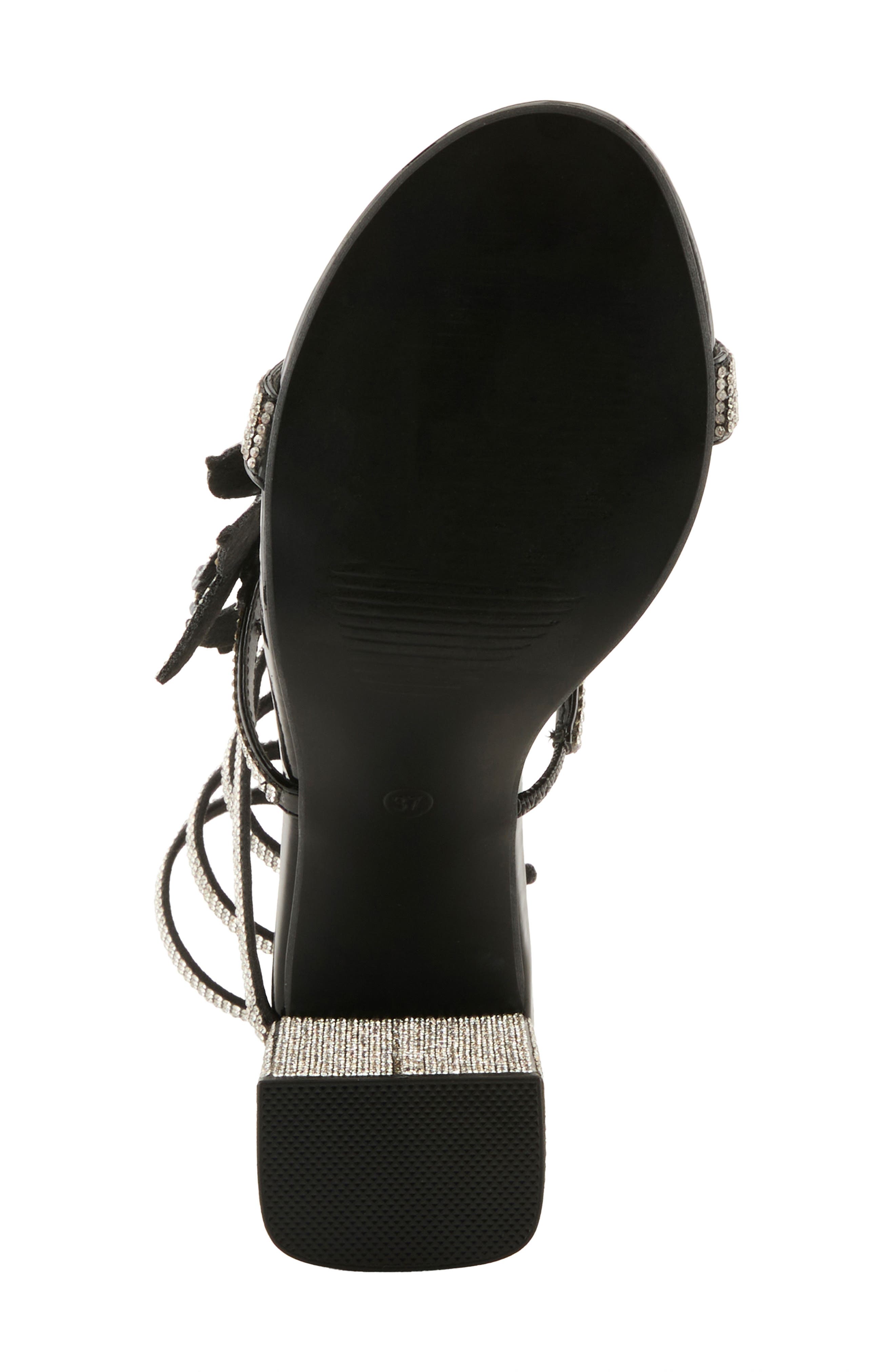 AZURA BY SPRING STEP To The Moon Ankle Wrap Sandal, Alternate, color, Black Multi