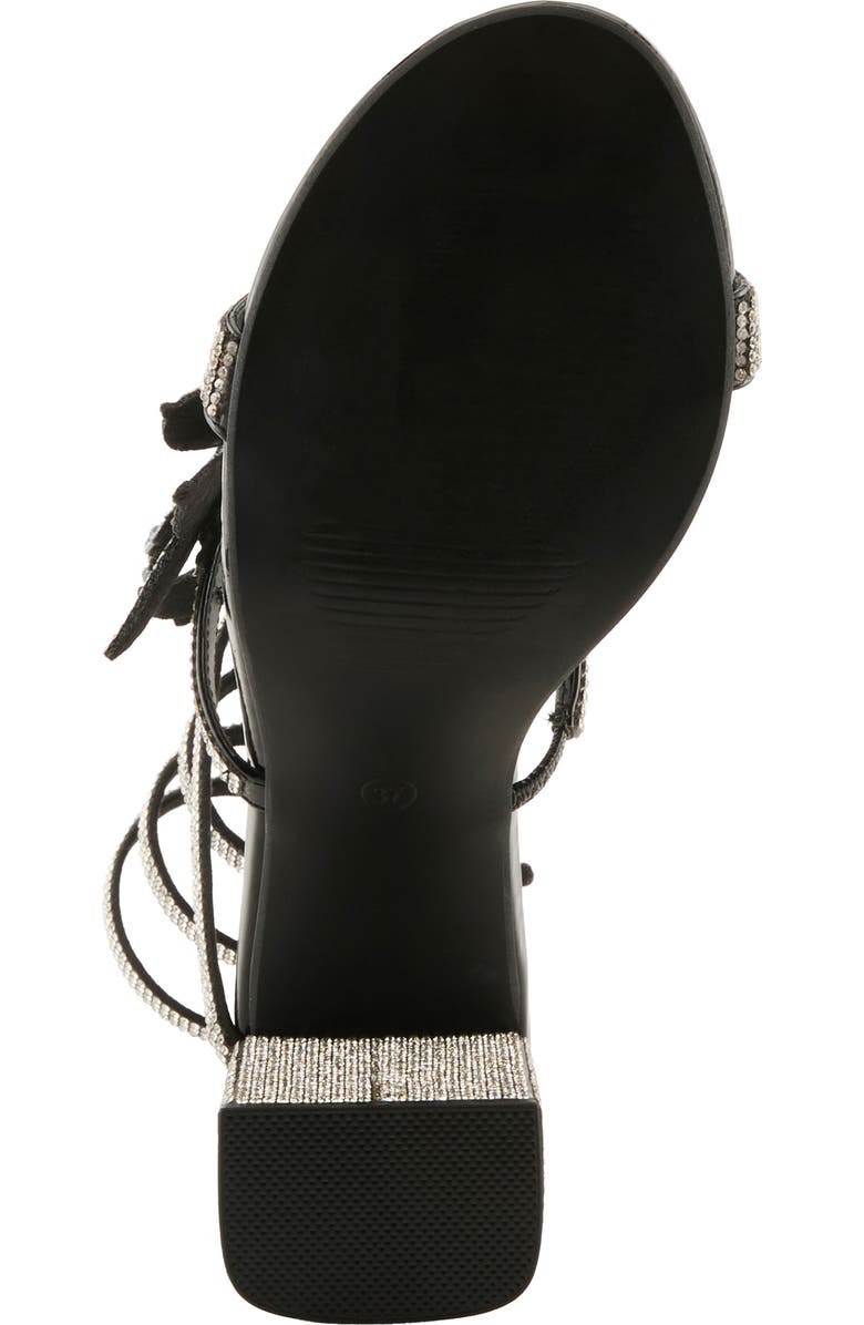 AZURA BY SPRING STEP To The Moon Ankle Wrap Sandal, Alternate, color, Black Multi