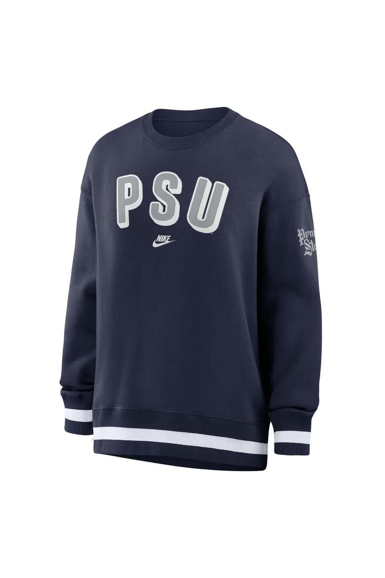Women's Nike Navy Penn State Nittany Lions Oversized Legacy Phoenix Sweatshirt, Alternate, color, Navy