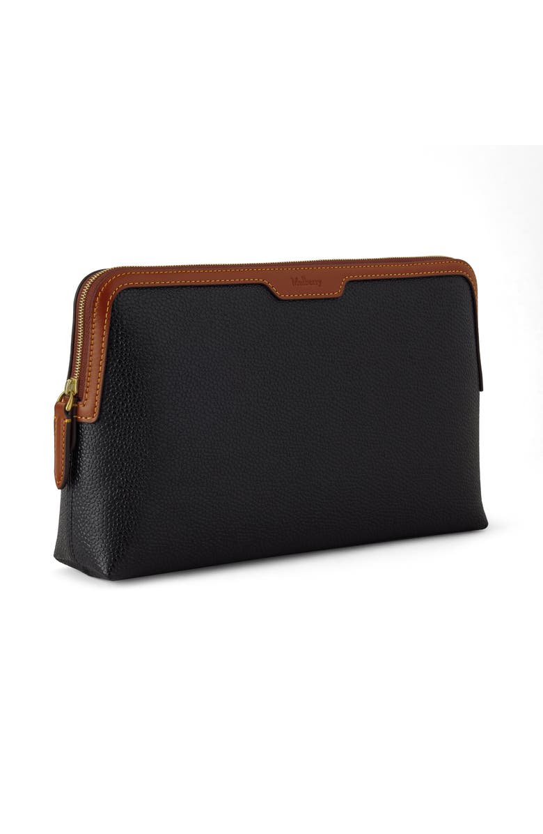 Mulberry Medium Cosmetic Pouch, Alternate, color, Black-Cognac