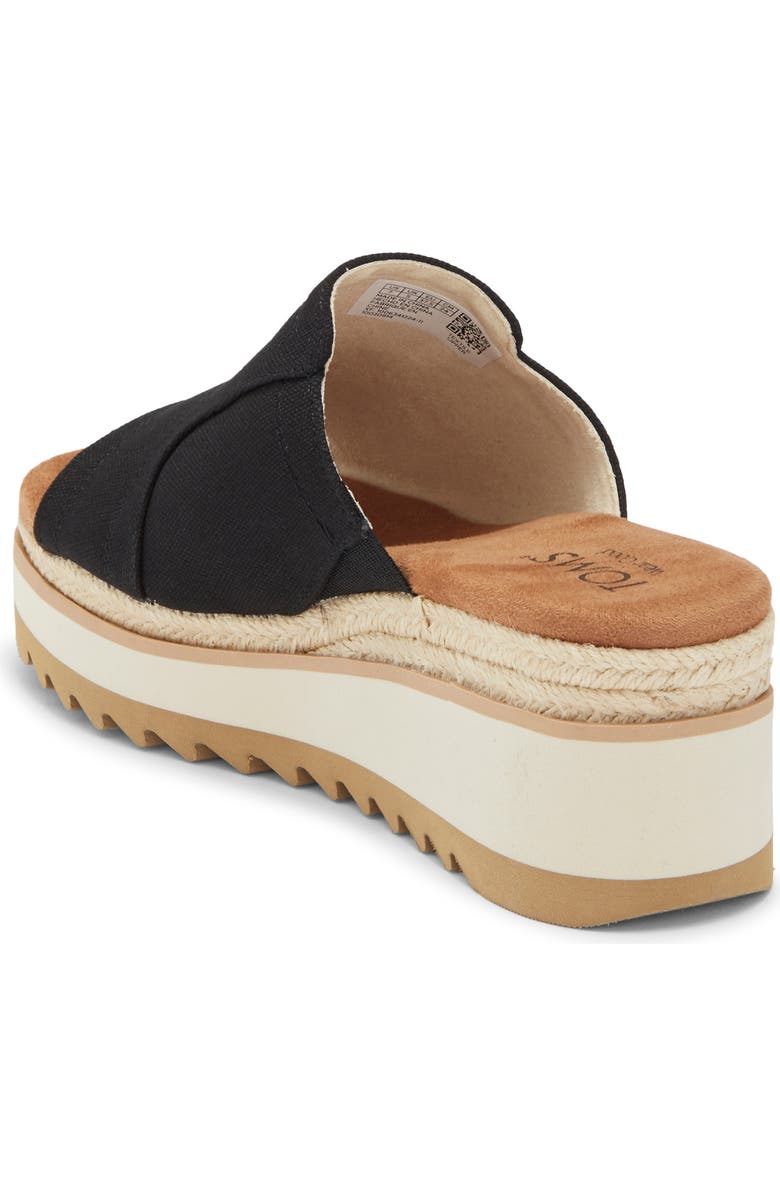 TOMS Adria Platform Wedge Sandal, Alternate, color, Black