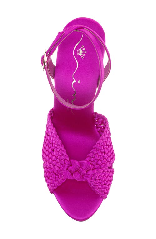 Nina Empire Ankle Strap Sandal In Magenta