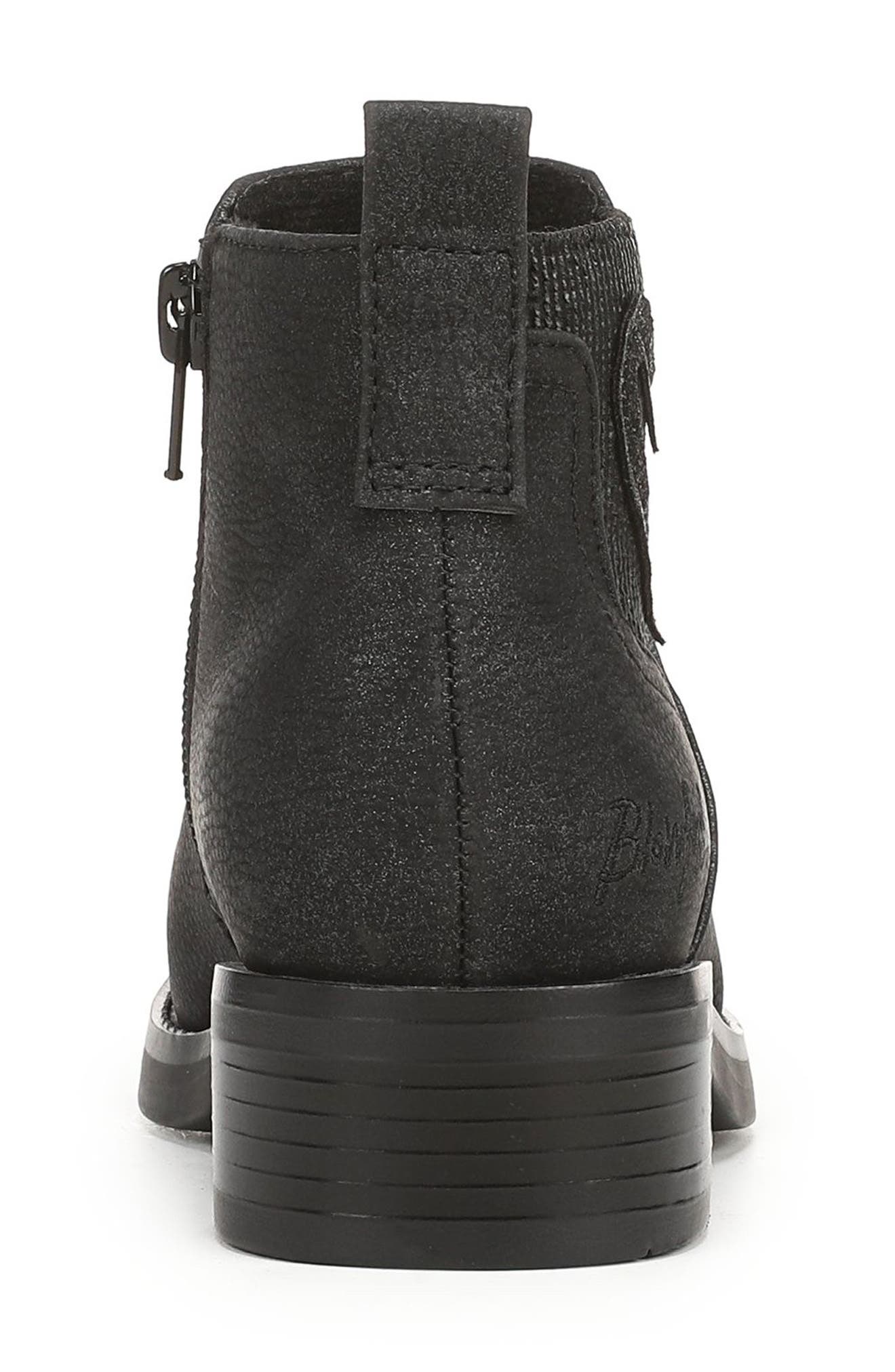 Kids' Zander Glitter Ankle Boot, Alternate, color, BLACK FAUX LEATHER