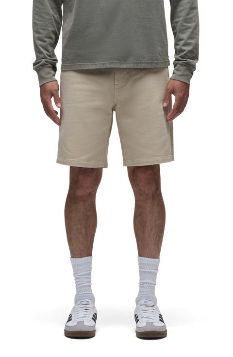 Venice Flat Front Tan Cotton Twill Chino Shorts
