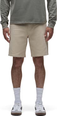 Hudson Jeans Venice Flat Front Tan Cotton Twill Chino Shorts