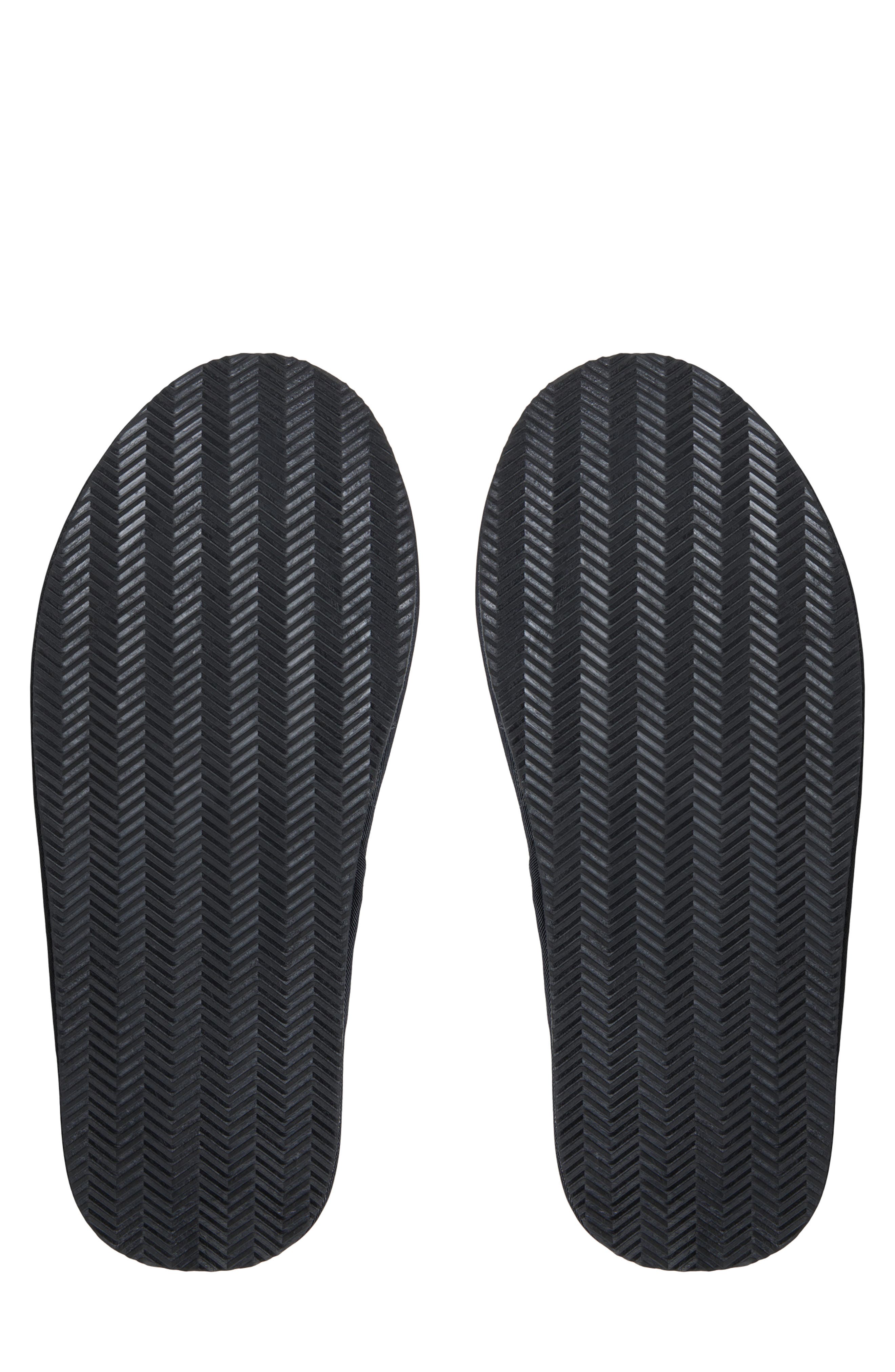 Brooks Brothers Drew Wool Faux Fur Lined Slipper, Alternate, color, Black