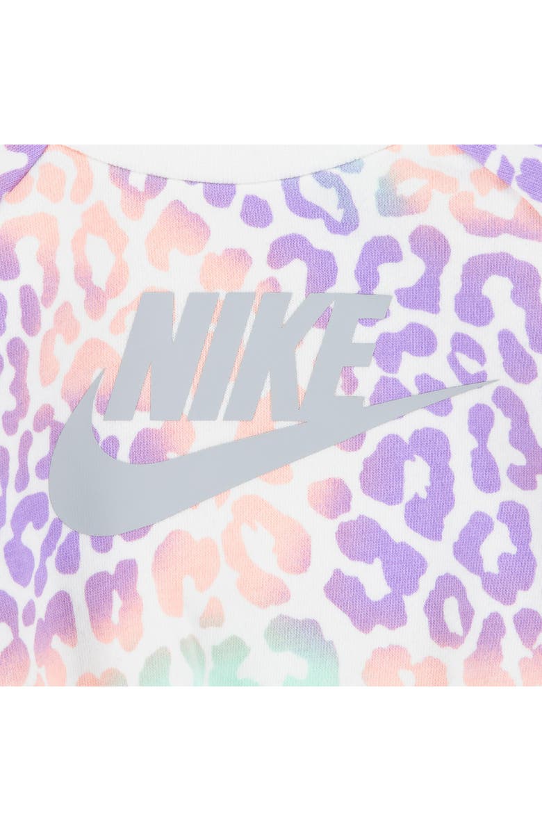 Nike Leopard Print Fleece Sweatshirt & Leggings Set, Alternate, color, 