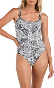 La Blanca Dream Catcher Lingerie Strap One-Piece Swimsuit