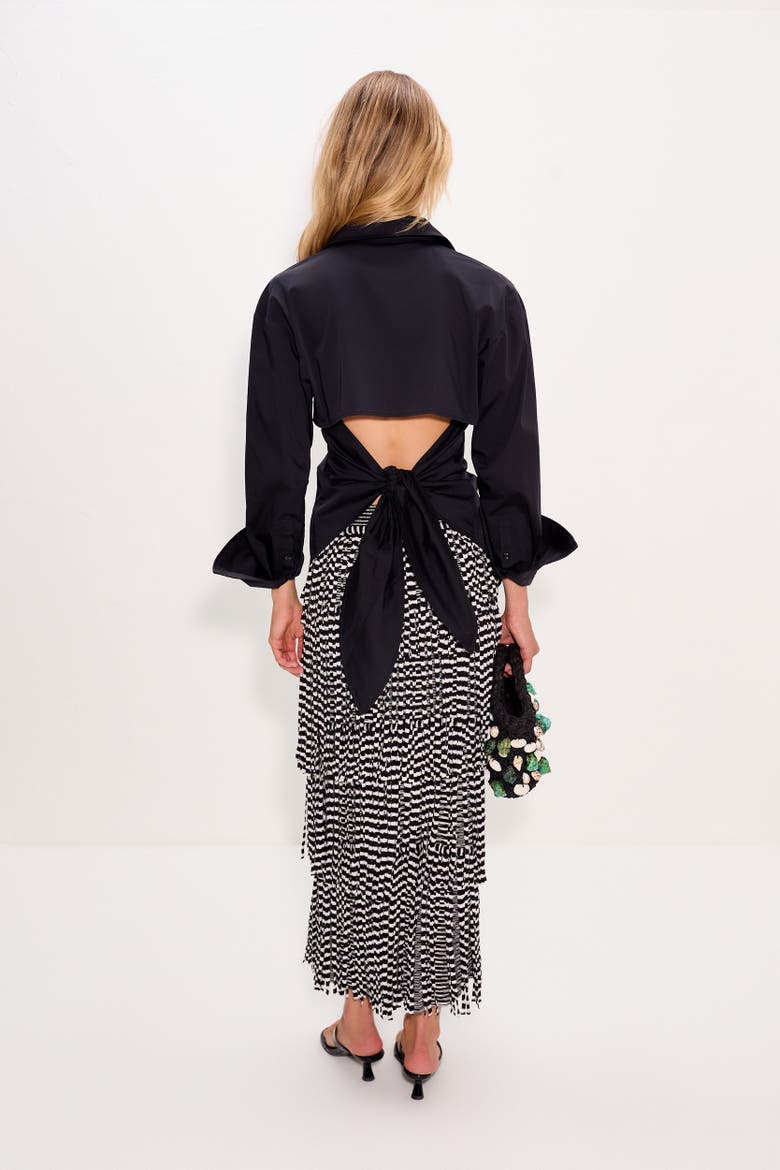 Loch Poplin Button Up, Alternate, color, Black
