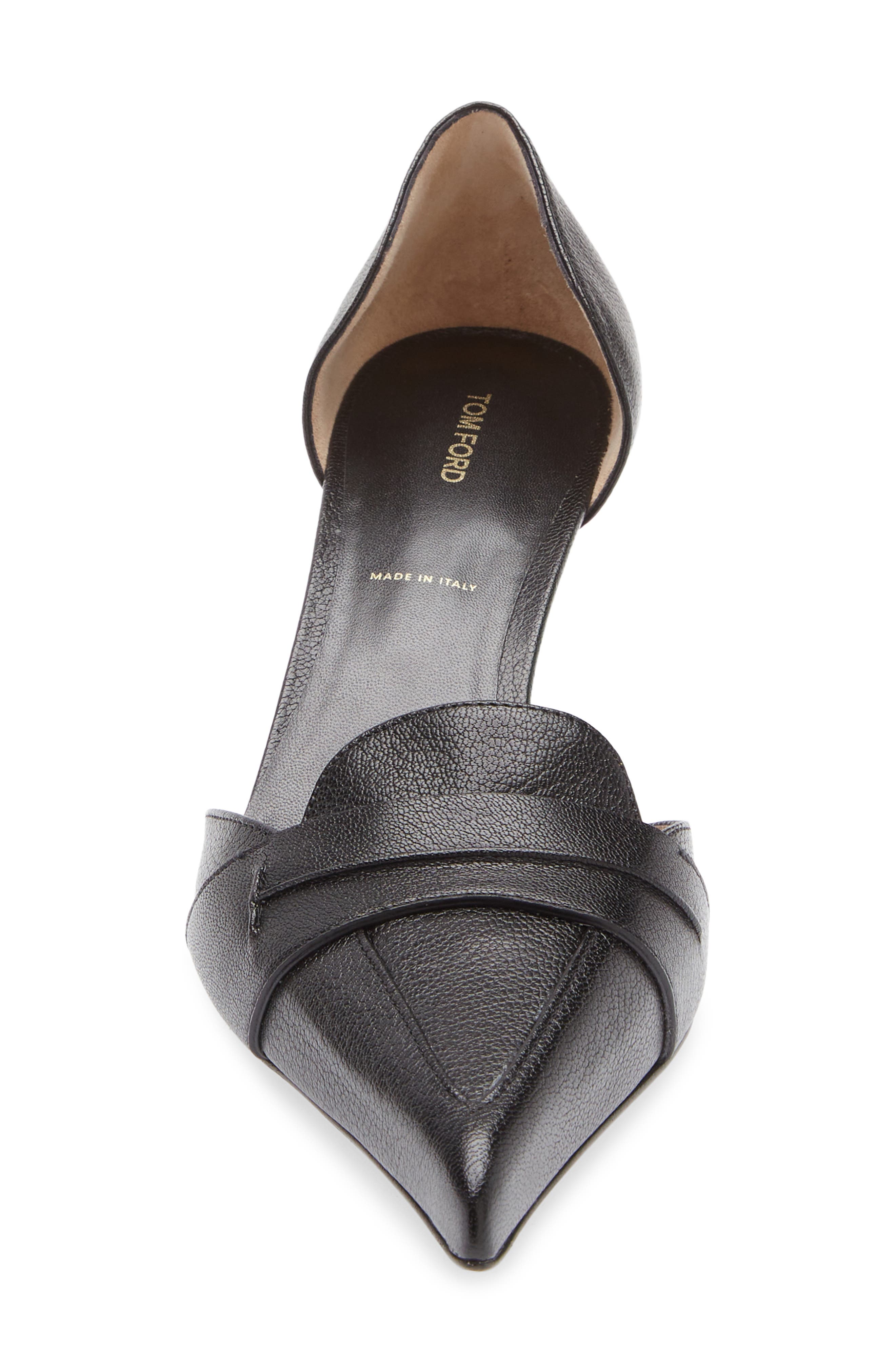 TOM FORD d'Orsay Loafer Pump, Alternate, color, Black