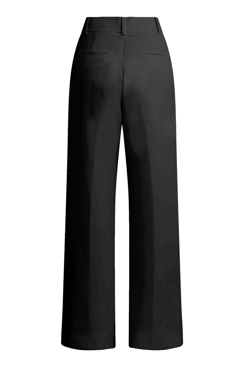 The Favorite High Waist Pleated Wide Leg Pants, Alternate, color, BLACK