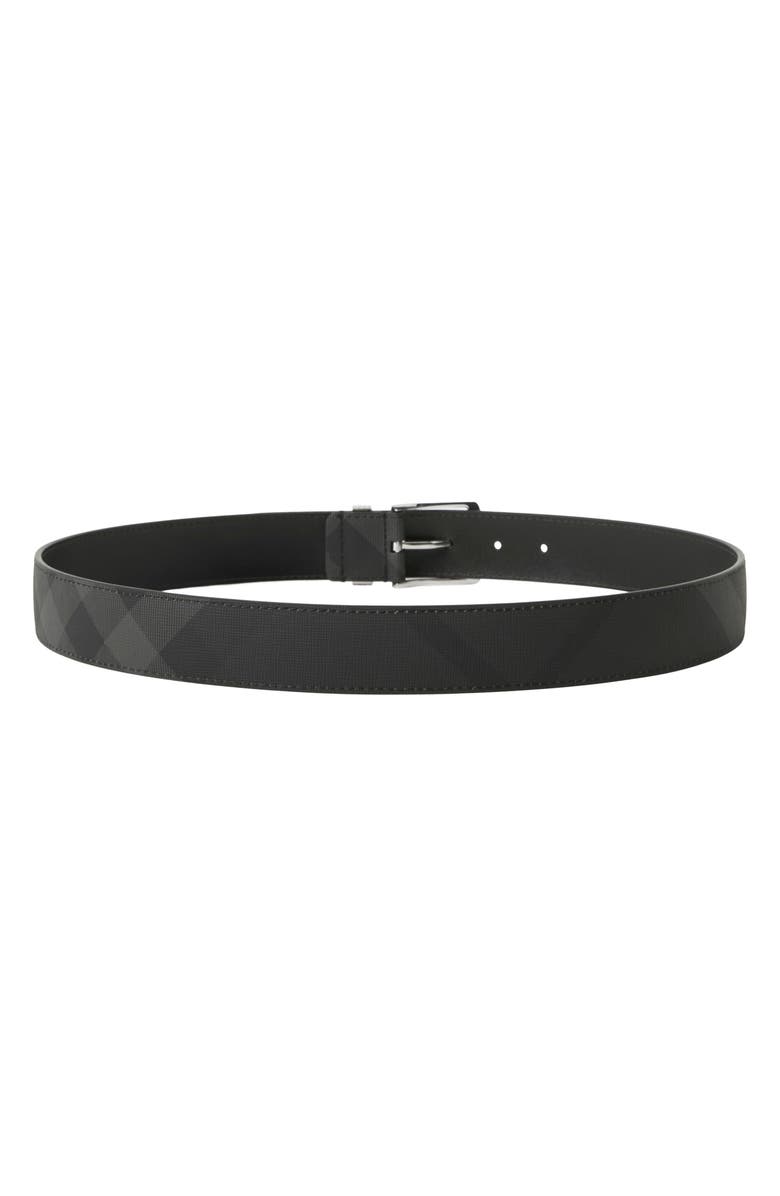 Burberry Check Print Textured Belt, Alternate, color,