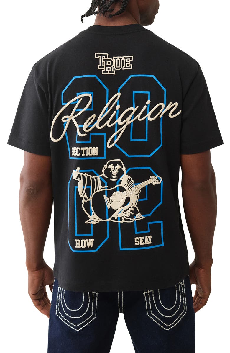 True Religion UNI Graphic T-Shirt, Alternate, color, Jet Black