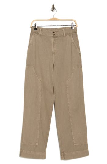 Shop Melrose And Market Wide Leg Carpenter Pants In Grey Chia