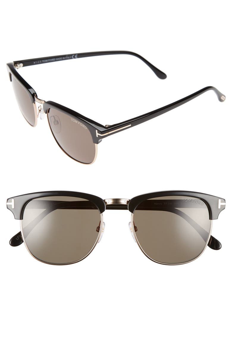 TOM FORD 'Henry' 53mm Polarized Sunglasses, Main, color,