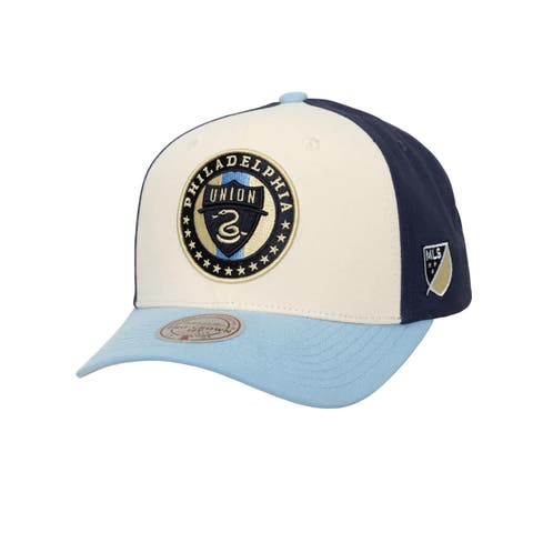 Men's Mitchell & Ness Cream Philadelphia Union Brushed Off Pro Crown Snapback Hat