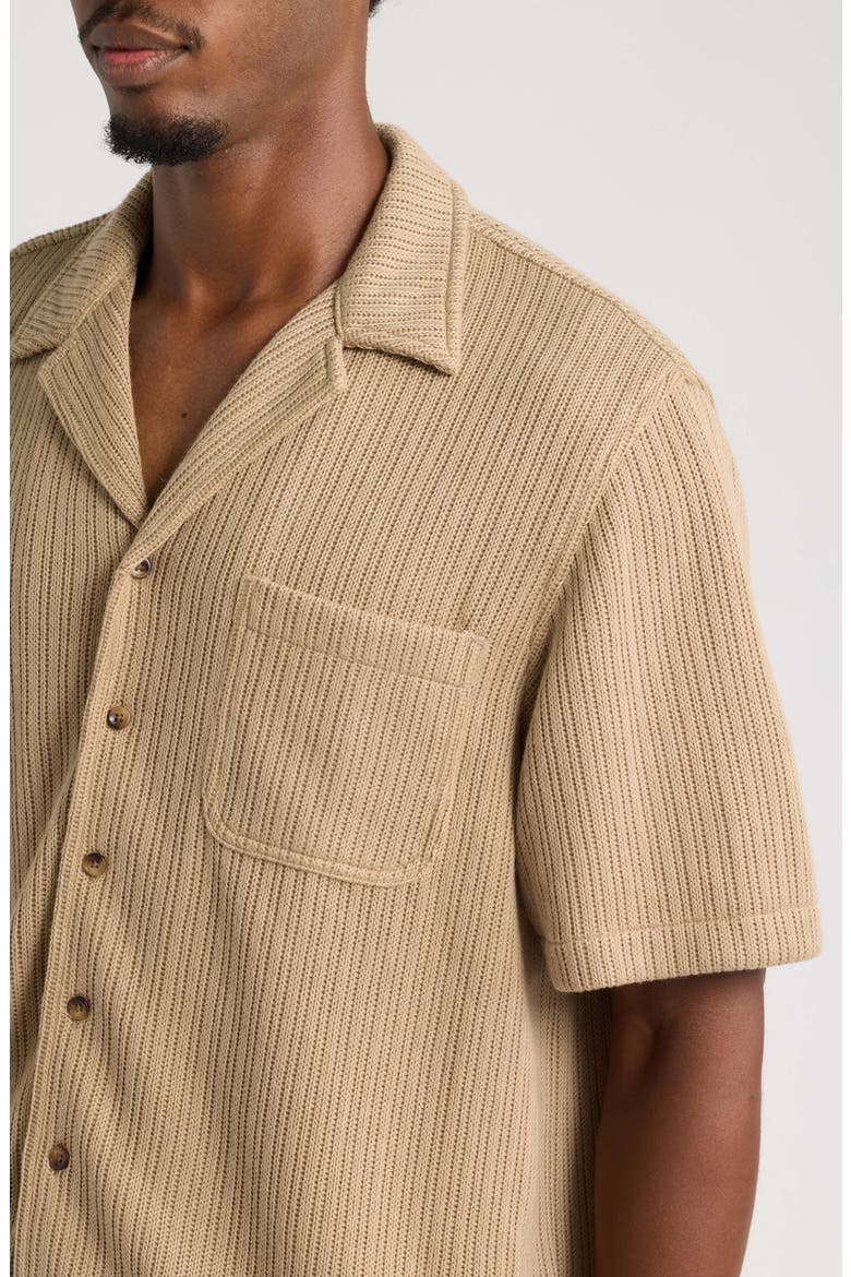 Hunter Knit Camp Shirt, Alternate, color, SAND