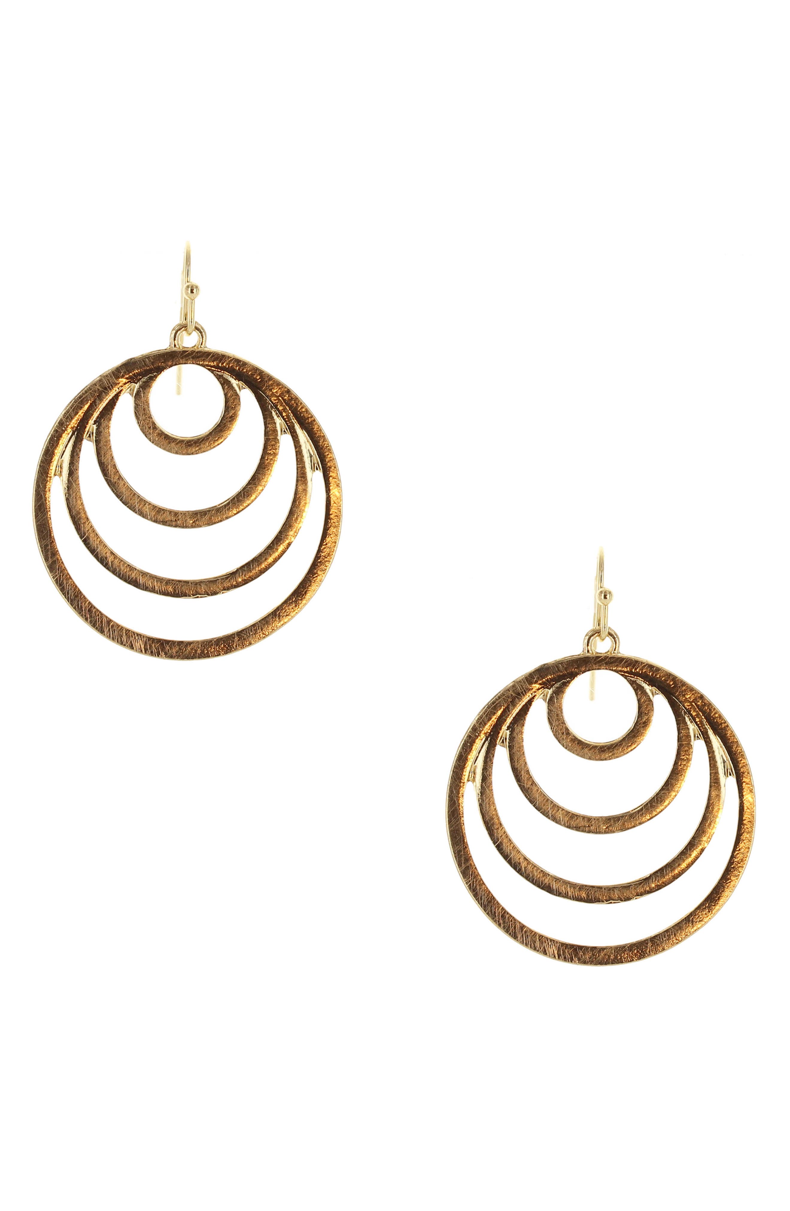 OLIVIA WELLES Circle Drop Earrings