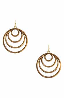 OLIVIA WELLES Circle Drop Earrings