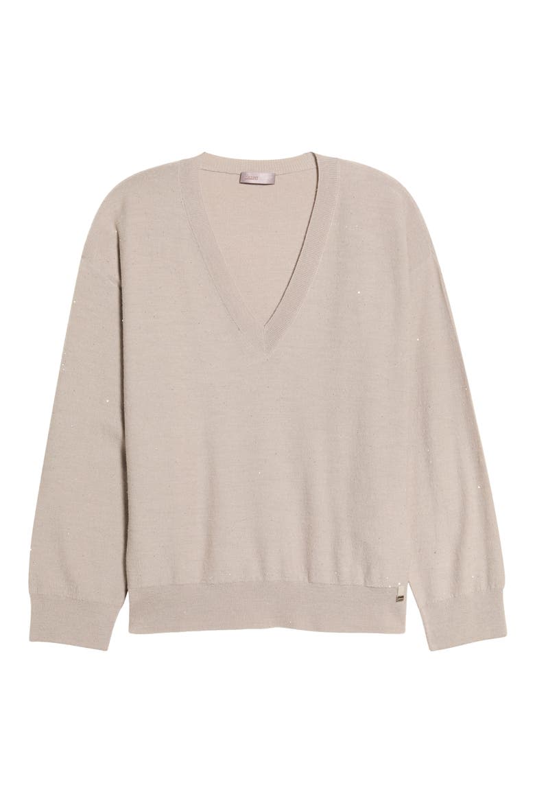 Sequin Embellished Wool Blend Sweater, Main, color, 1985 CHANTILLY
