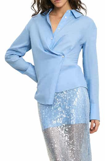 Perezzi Asymmetric Linen Button-Up Shirt