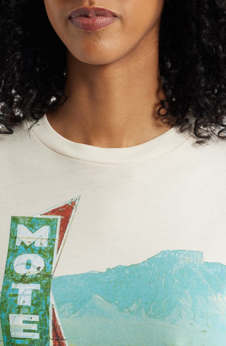 Daydreamer Ranch House Motel Cotton Graphic T-Shirt, Alternate, color, Green/ Dirty White