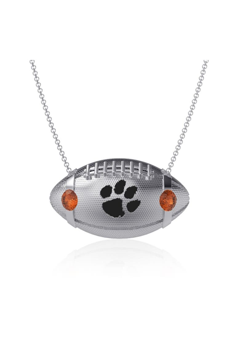 Clemson Tigers Football Necklace, Main, color, Silver