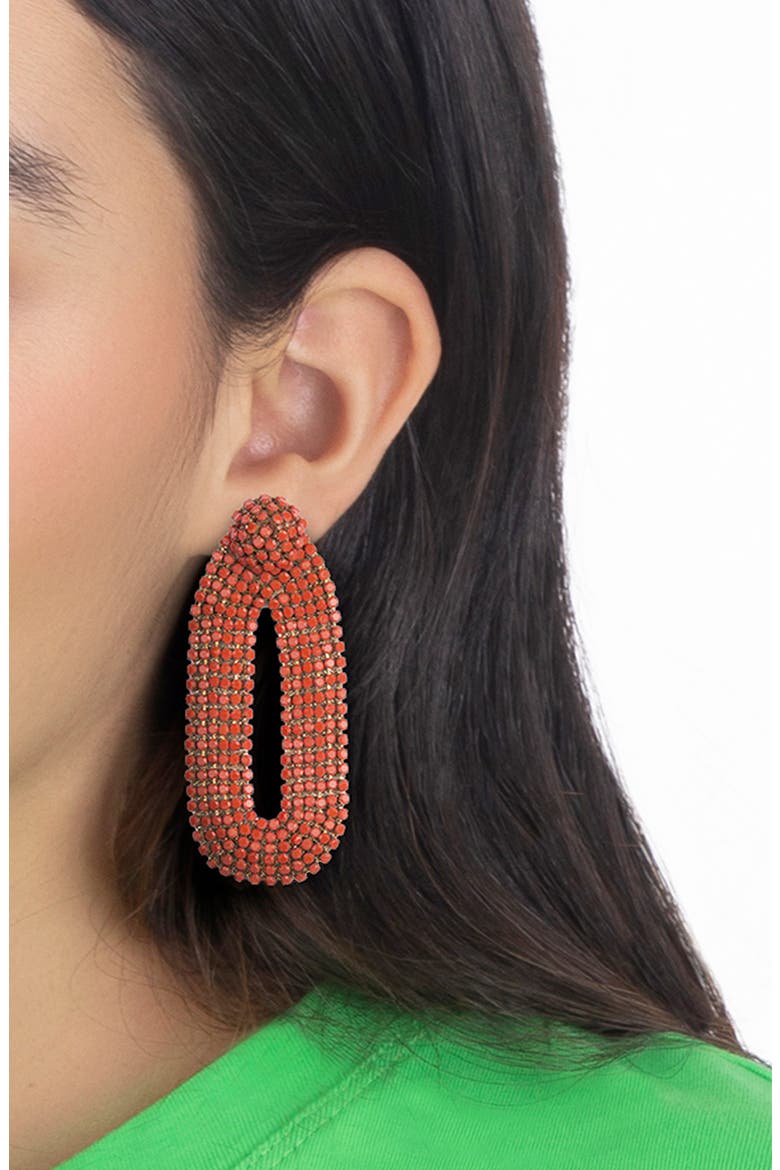 Bianca Earrings, Alternate, color, CORAL