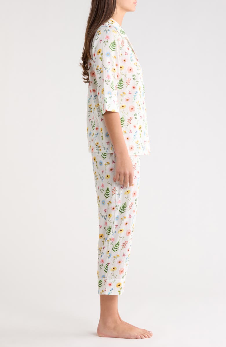 Papinelle Elodie Cotton Sateen Crop Pajamas, Alternate, color, 