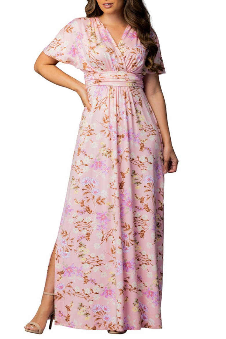 Vienna Maxi Dress, Main, color, Lively Peach Floral