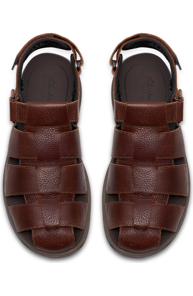 Clarks<sup>®</sup> Guideview Fisherman Sandal, Alternate, color, Brown Leather