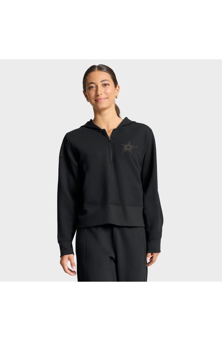 FANATICS Women
s Fanatics Black Dallas Stars Authentic Pro Road Tri-Blend Quarter-Zip Hoodie, Main, color, Black