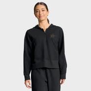 FANATICS Women's Fanatics Black Dallas Stars Authentic Pro Road Tri-Blend Quarter-Zip Hoodie