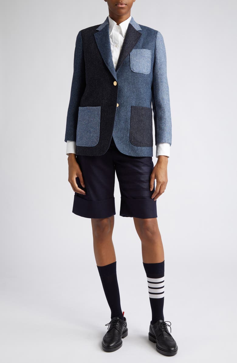 Thom Browne Fun Mix Patch Pocket Wool Blazer, Alternate, color, 