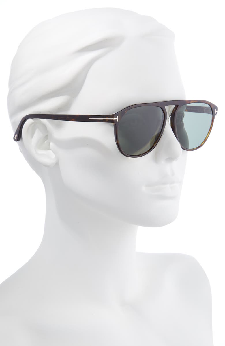 TOM FORD Jasper 58mm Round Sunglasses, Alternate, color, 